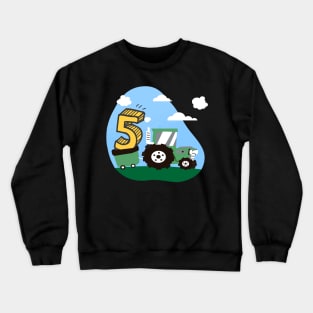 zum 5. Geburtstag Traktor Outfit für Jungs und Landwirte Crewneck Sweatshirt